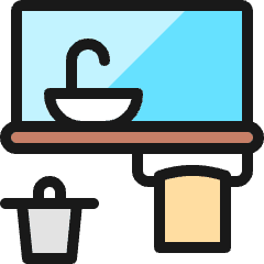 Bathroom Mirror Cabinet Icon from Ultimate Colors Set