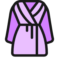 Bathroom Robe Female Icon from Ultimate Colors Set