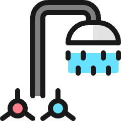 Bathroom Shower 2 Icon from Ultimate Colors Set