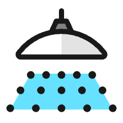 Bathroom Shower Head 1 Icon from Ultimate Colors Set