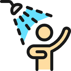 Bathroom Shower Person Icon from Ultimate Colors Set