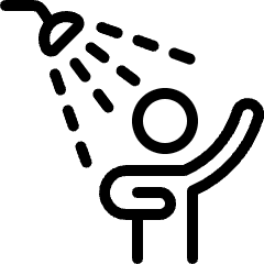 Bathroom Shower Person Icon from Ultimate Light Set