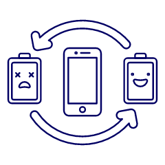 Battery Cycle Illustration from UX Line Set