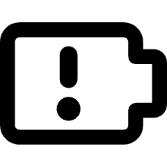 Battery Alert 1 Icon from Core Remix Set