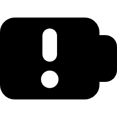 Battery Alert 1 Icon from Micro Solid Set
