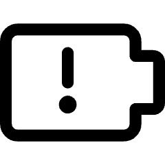 Battery Alert 1 Icon from Core Line Set
