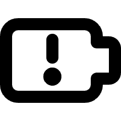 Battery Alert 1 Icon from Micro Line Set