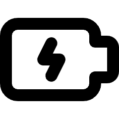 Battery Charging Icon from Micro Line Set