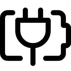 Battery Charging Plug Icon from Core Line Set