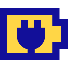Battery Charging Plug Icon from Sharp Pop Set