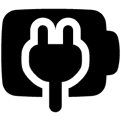 Battery Charging Plug Icon from Plump Solid Set