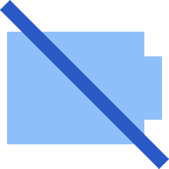 Battery Empty 2 Icon from Sharp Flat Set