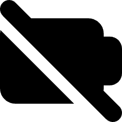 Battery Empty Off Icon from Micro Solid Set