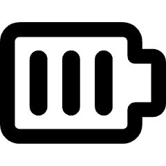 Battery Full 1 Icon from Core Remix Set