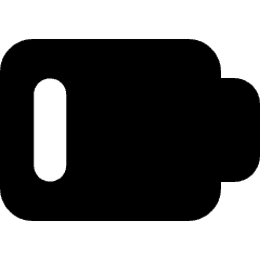 Battery Low Icon from Micro Solid Set