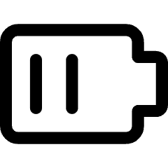 Battery Medium 1 Icon from Core Line Set
