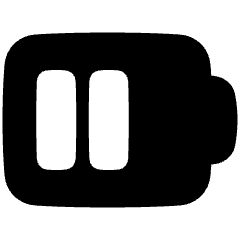 Battery Medium 1 Icon from Plump Solid Set