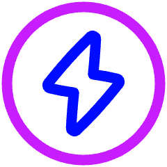 Bolt Charging Power Icon from Plump Neon Set