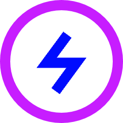 Bolt Charging Power Icon from Sharp Neon Set