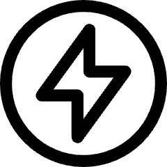 Bolt Charging Power Icon from Core Line Set