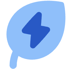 Leaf Energy Saving Icon from Plump Flat Set