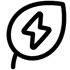 Leaf Energy Saving Icon from Plump Line Set