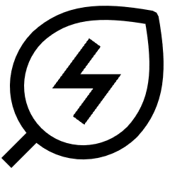 Leaf Energy Saving Icon from Sharp Line Set