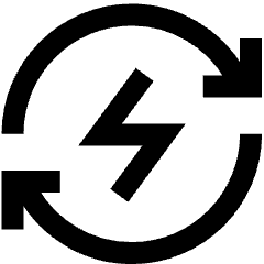 Wireless Fast Charging Icon from Sharp Line Set