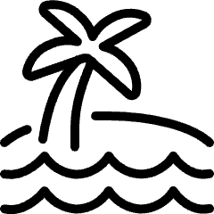 Beach Palm Water Icon from Ultimate Light Set