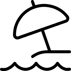 Beach Parasol Water Icon from Ultimate Light Set