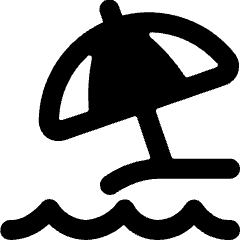 Beach Parasol Water Icon from Ultimate Bold Set