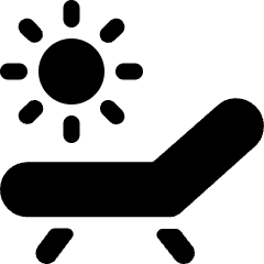 Beach Sunbed Icon from Ultimate Bold Set