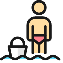 Beach Swim Icon from Ultimate Colors Set