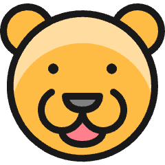 Bear Head Icon from Ultimate Colors Set