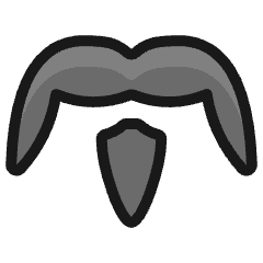 Beard Style Mustache 1 Icon from Ultimate Colors Set