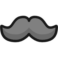 Beard Style Mustache Icon from Ultimate Colors Set