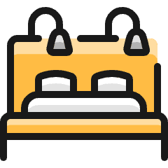 Bed Double Icon from Ultimate Colors Set