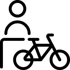 Bicycle Person Icon from Ultimate Light Set