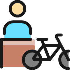 Bicycle Person Icon from Ultimate Colors Set