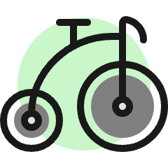 Bicycle Retro Icon from Ultimate Colors Set