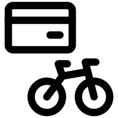 Bike Card Payment Icon from Ultimate Regular Set