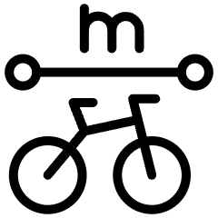 Bike Cycling Distance Icon from Ultimate Light Set