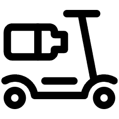 E Scooting Battery 1 Icon from Ultimate Regular Set