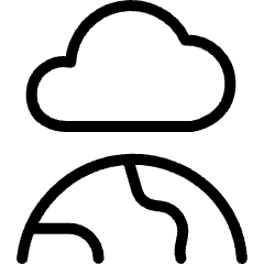 Coding Apps Website Big Data Globe Cloud Icon from Ultimate Light Set