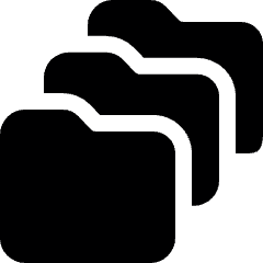 Coding Apps Website Big Data Volume Folder Icon from Ultimate Bold Set