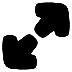 Line Arrow Expand Diagonal Large 1 Icon from Plump Solid Set