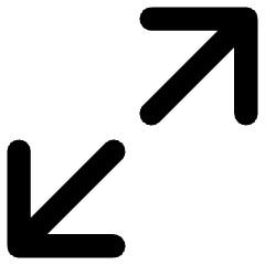 Line Arrow Expand Diagonal Large 1 Icon from Core Remix Set