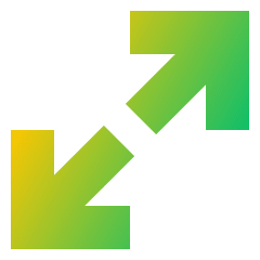 Line Arrow Expand Diagonal Large 1 Icon from Sharp Gradient Set