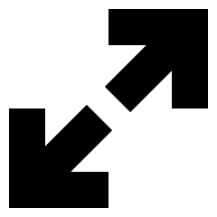 Line Arrow Expand Diagonal Large 1 Icon from Sharp Solid Set