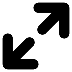 Line Arrow Expand Diagonal Large 1 Icon from Core Solid Set